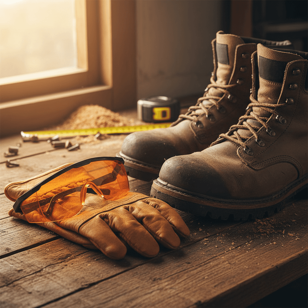 Professional work gloves and safety equipment